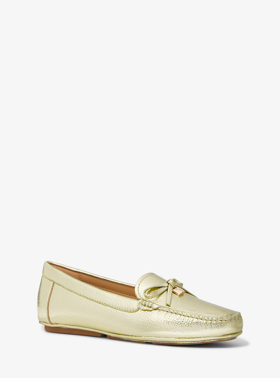 

Кожаные лоферы Juliette с эффектом металлик Michael Kors, желтый