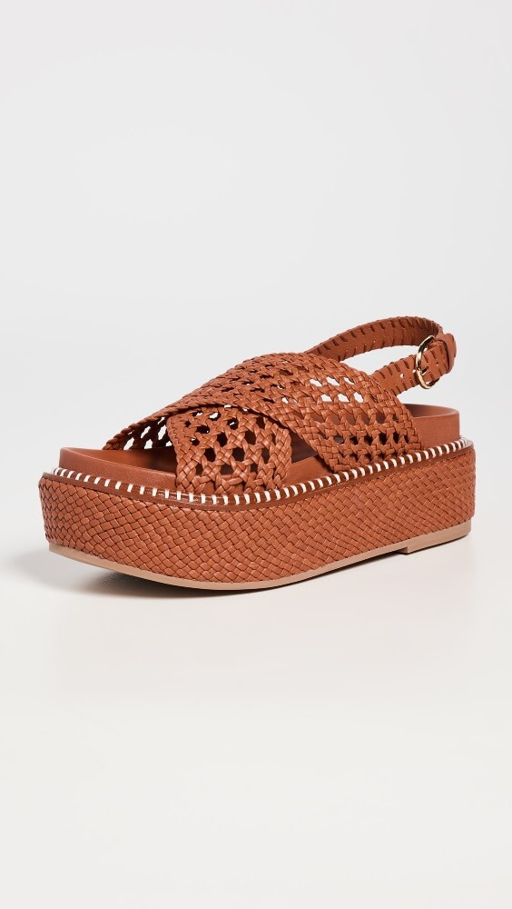 

Сандалии Ulla Johnson Gili Woven Leather Flatforms