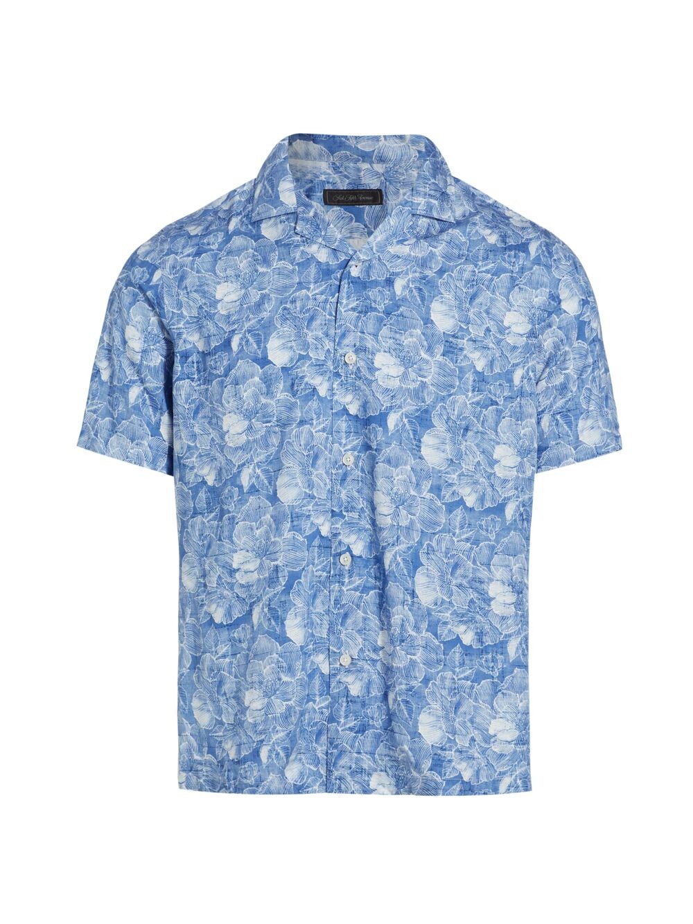 

Рубашка из тканого материала Exploded Floral Camp Saks Fifth Avenue, нави