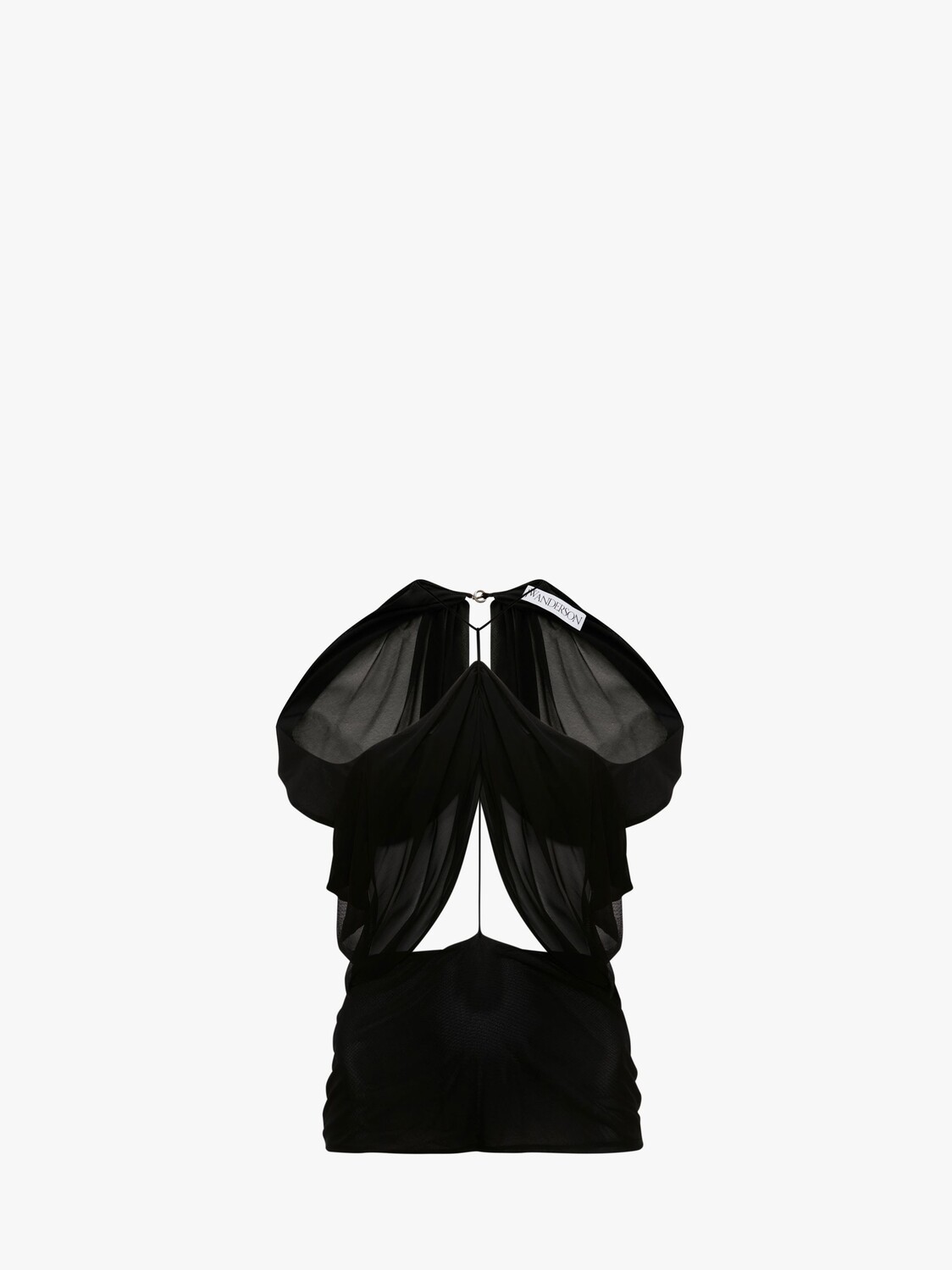 

Топ без рукавов с драпировкой JW Anderson, черный