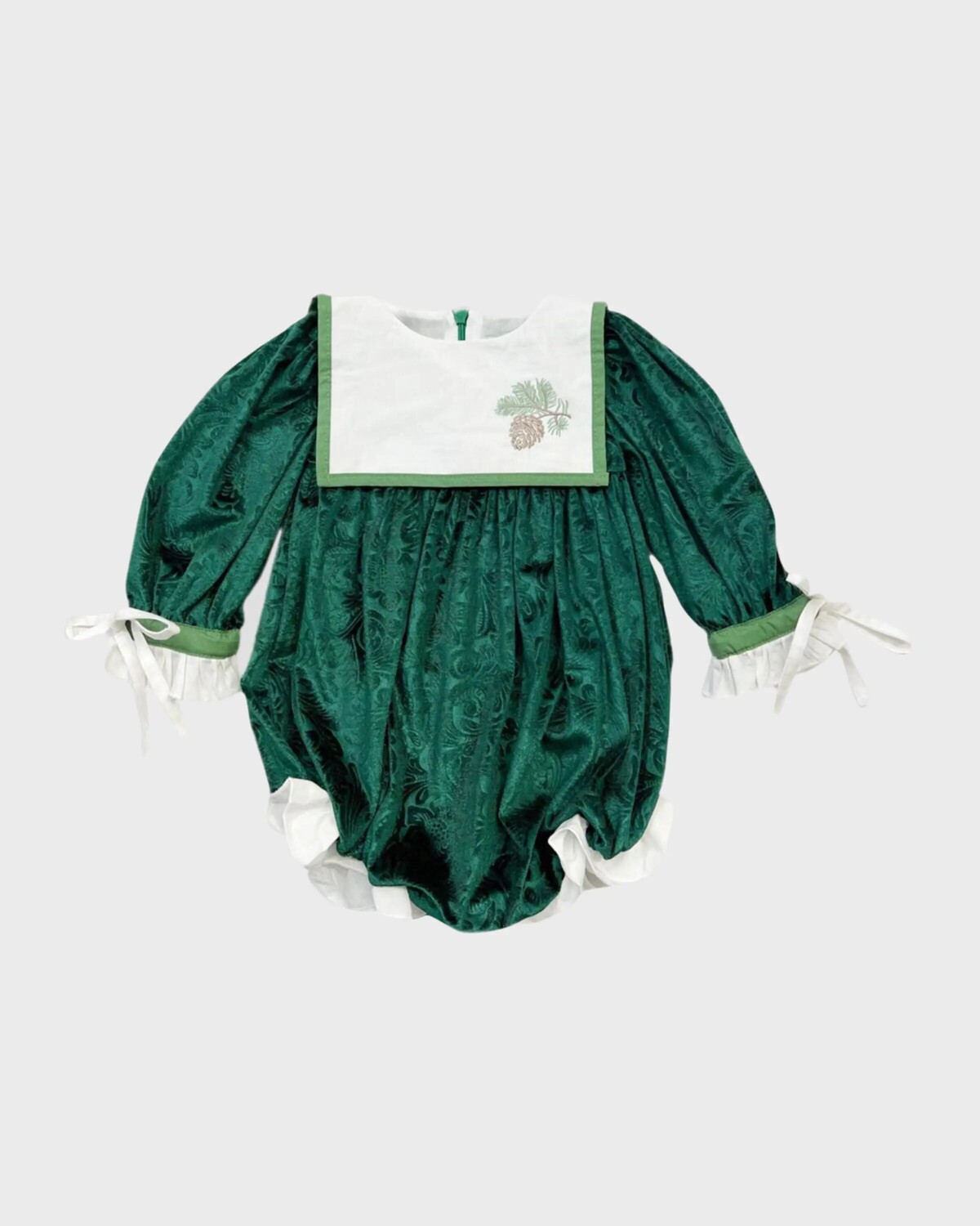 

Велюровый комбинезон Everly Damask для девочек, размер 3M-3 Petite Maison Kids, цвет Green