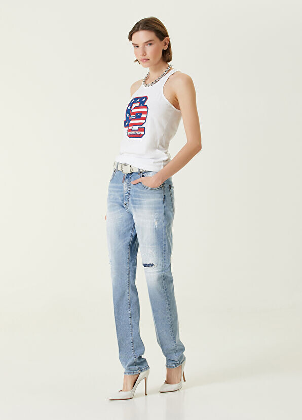 

Прямые джинсы Dsquared2, голубой