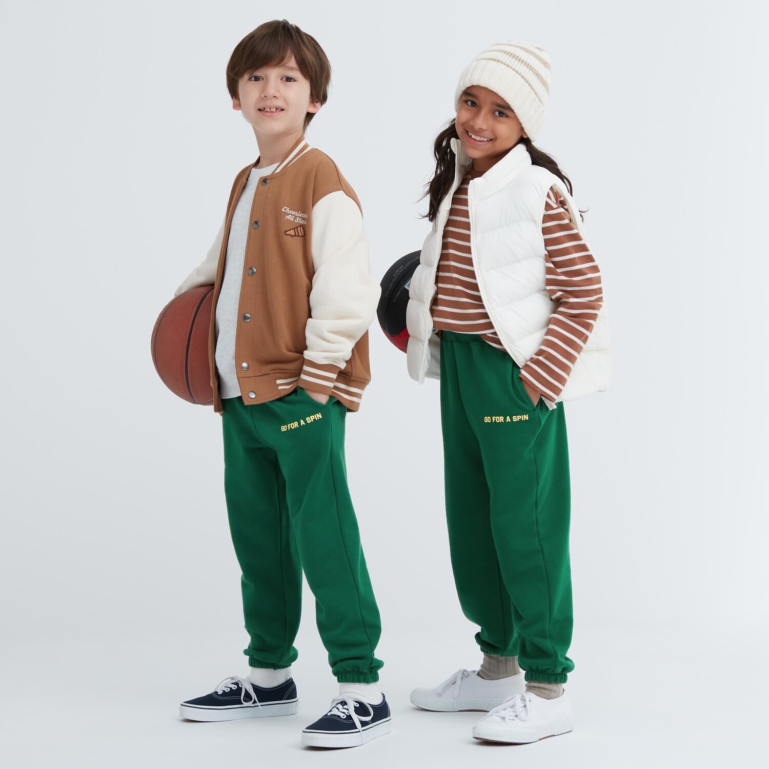 

Детские ультраэластичные мягкие джоггеры Uniqlo, зеленый