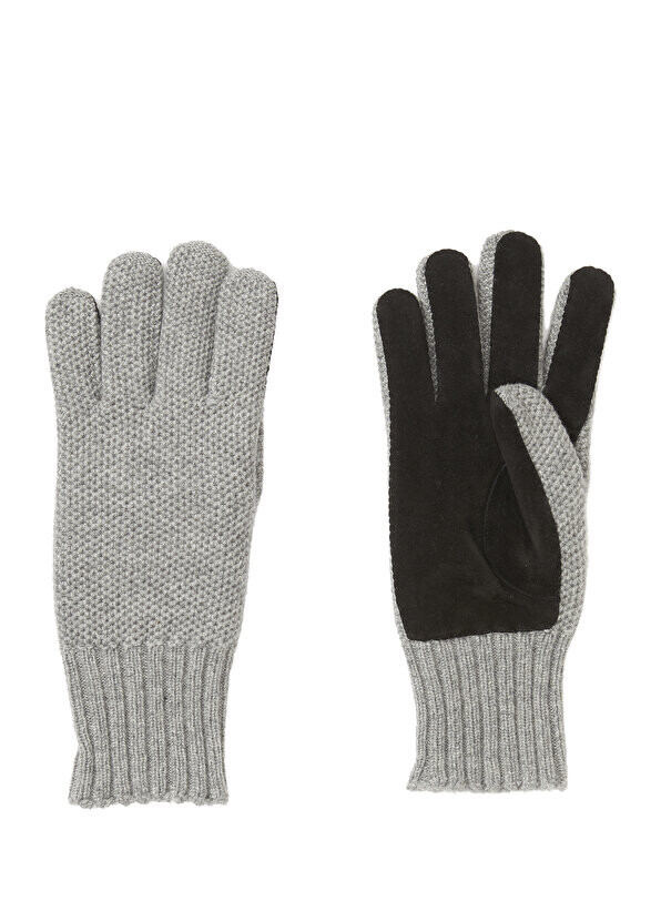 

Серые мужские кашемировые перчатки Mazzoleni Gloves