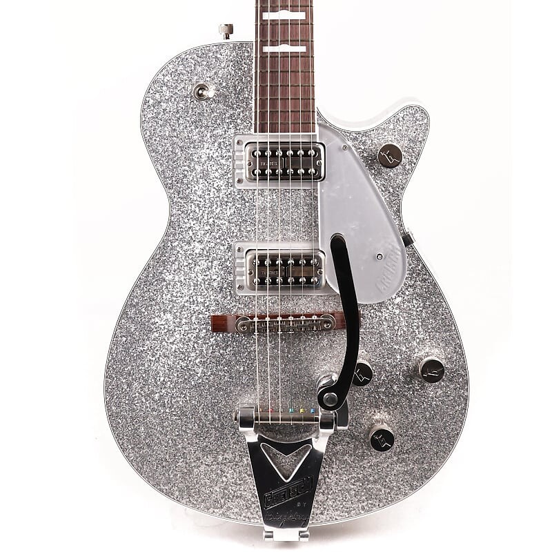 

Электрогитара Gretsch G6129T-89VS Vintage Select ‘89 Sparkle Jet with Bigsby Rosewood Fingerboard Silver Sparkle