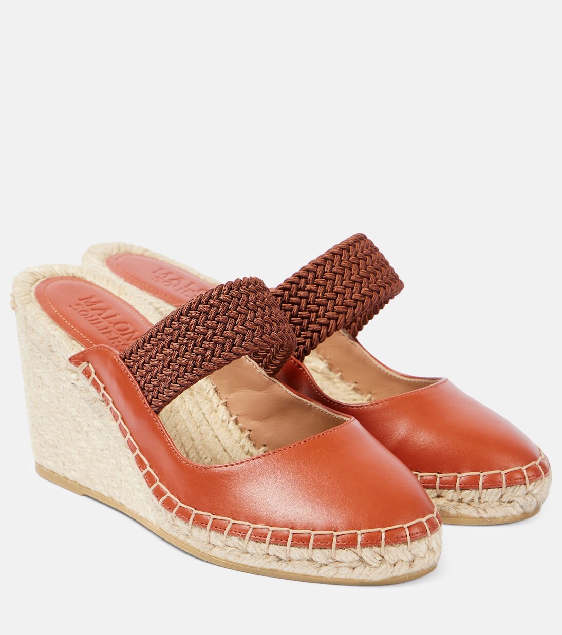 

Кожаные эспадрильи на танкетке Siena 70 Malone Souliers, коричневый