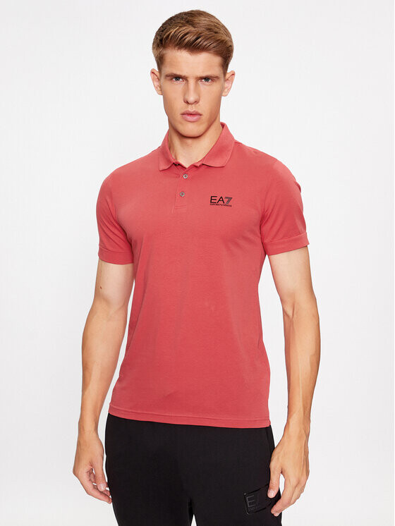 

Рубашка поло стандартного кроя Ea7 Emporio Armani, красный