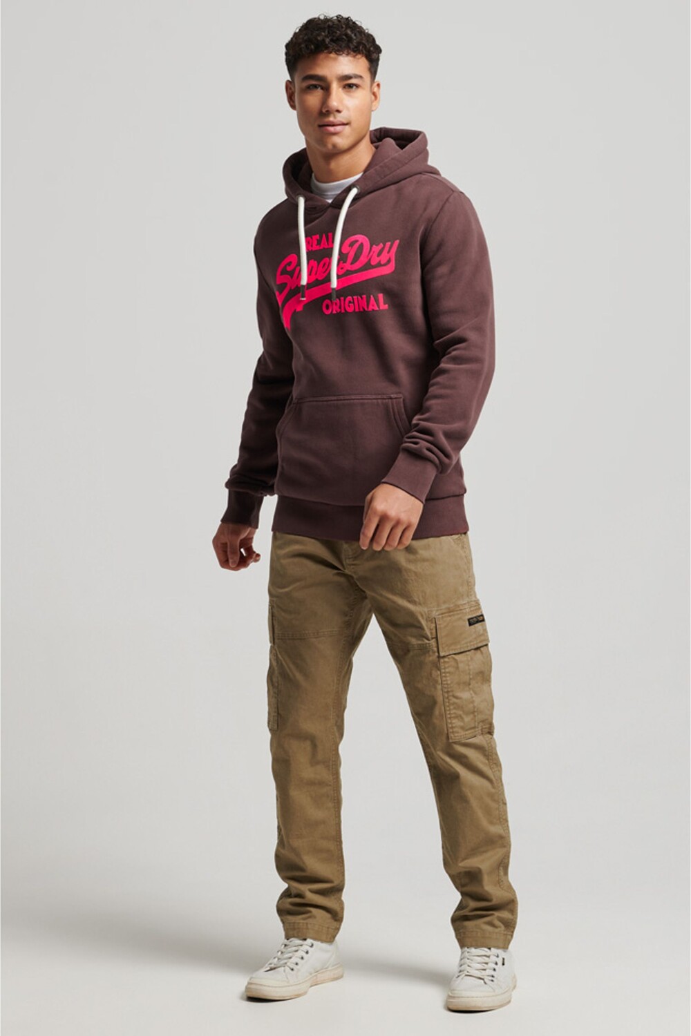 

Толстовка с неоновым винтажным логотипом Superdry, коричневый