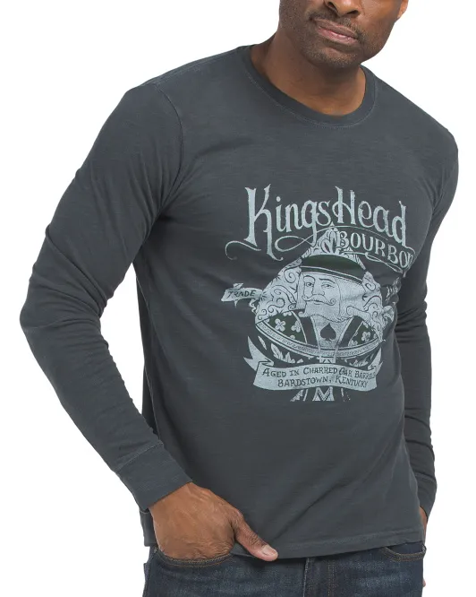 

Футболка с длинными рукавами и рисунком Kings Head Bourbon Lucky Brand, черный