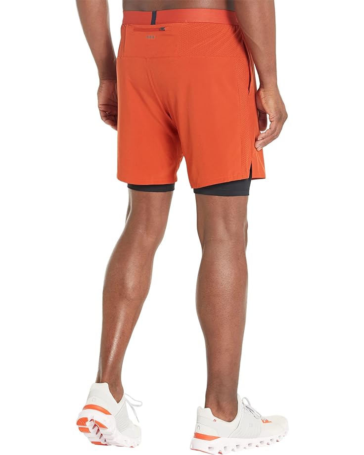 Шорты Saucony Outpace 7 2-in-1 Shorts, цвет Lava