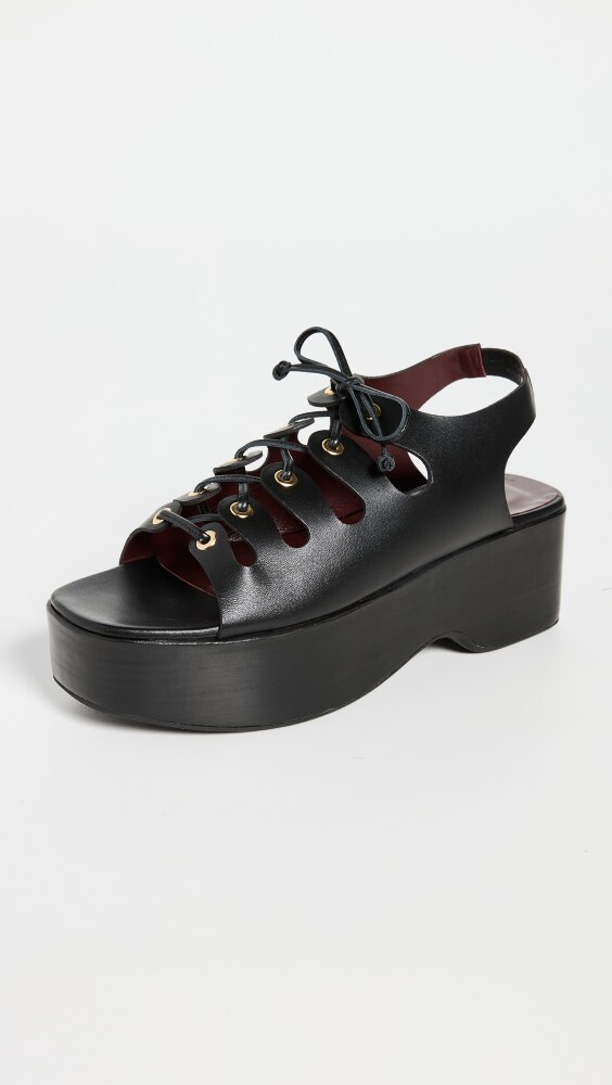 

Сандалии STAUD Quinn Platform, черный