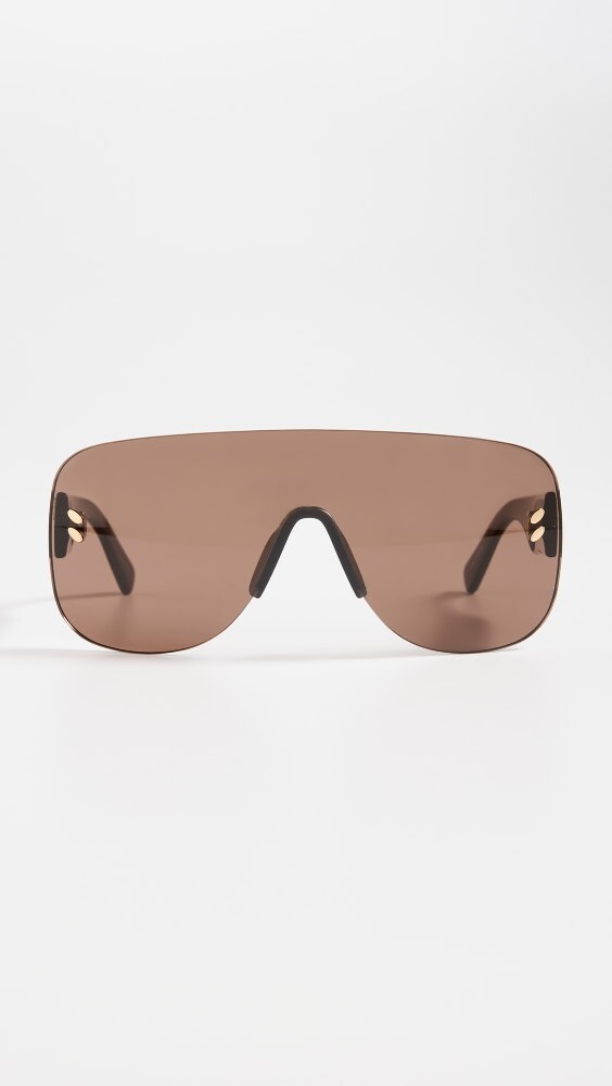 

Солнцезащитные очки Stella McCartney Rimless Mask, коричневый