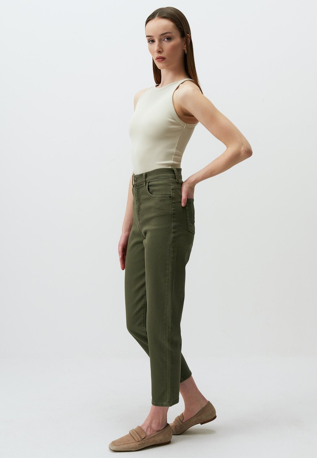 

Джинсы узкого кроя HIGH WAIST WITH POCKETS Jimmy Key, цвет Haki