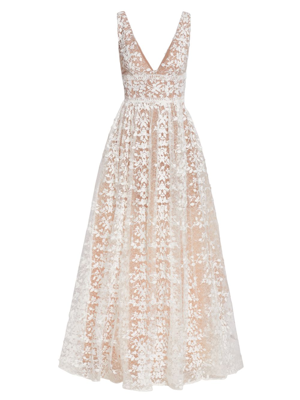 Кружевное платье трапециевидной формы Megan Bronx and Banco, белый