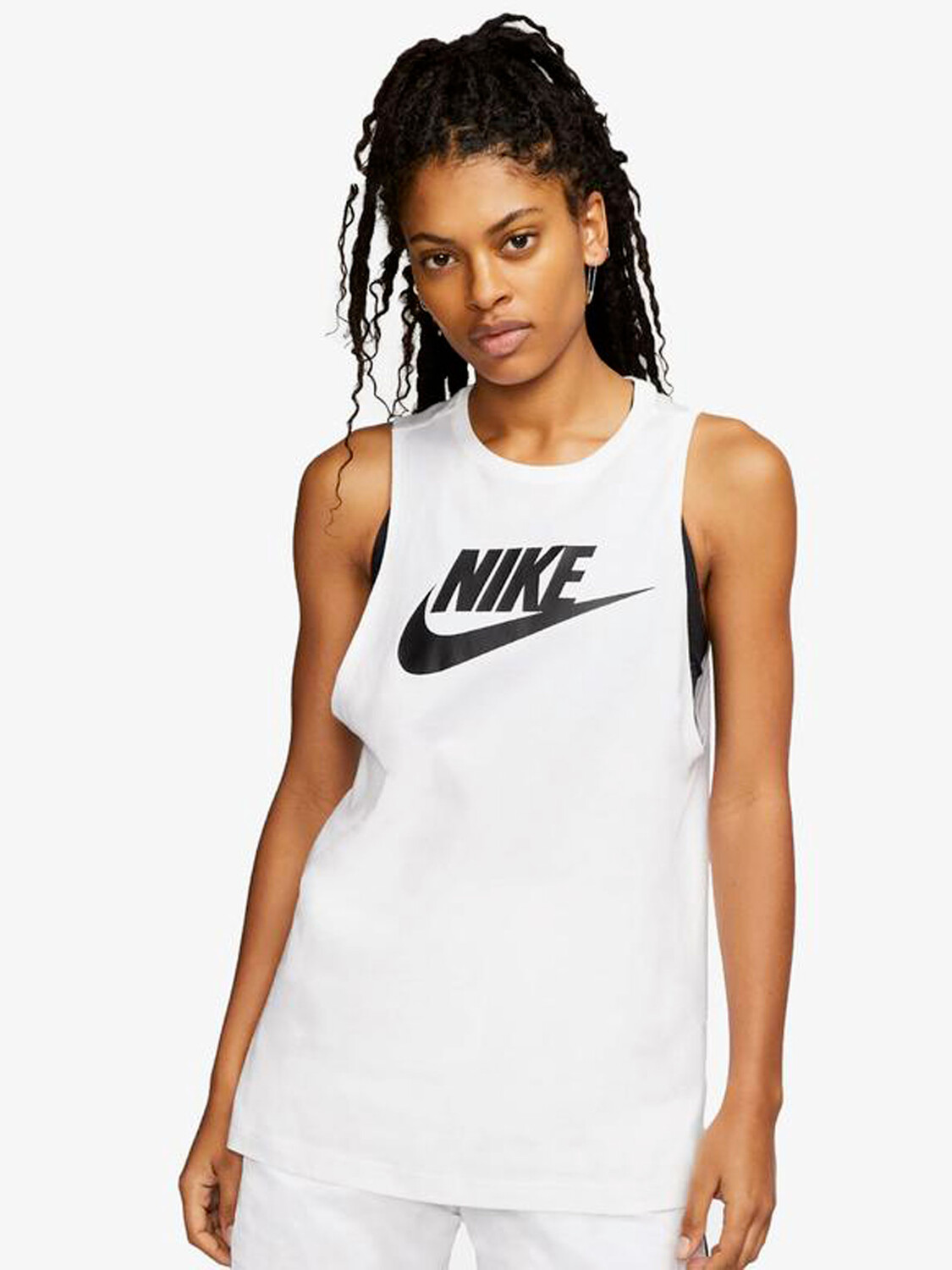 

Майка с мышцами Nike Sportswear, белый/черный