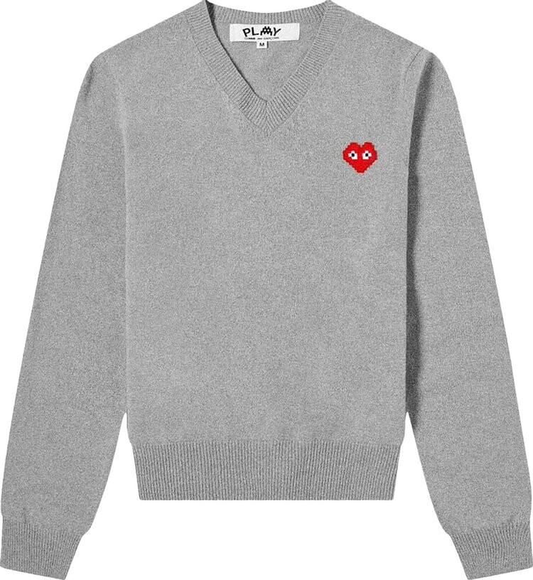 

Свитер Comme des Garçons PLAY V-Neck 'Light Grey', серый