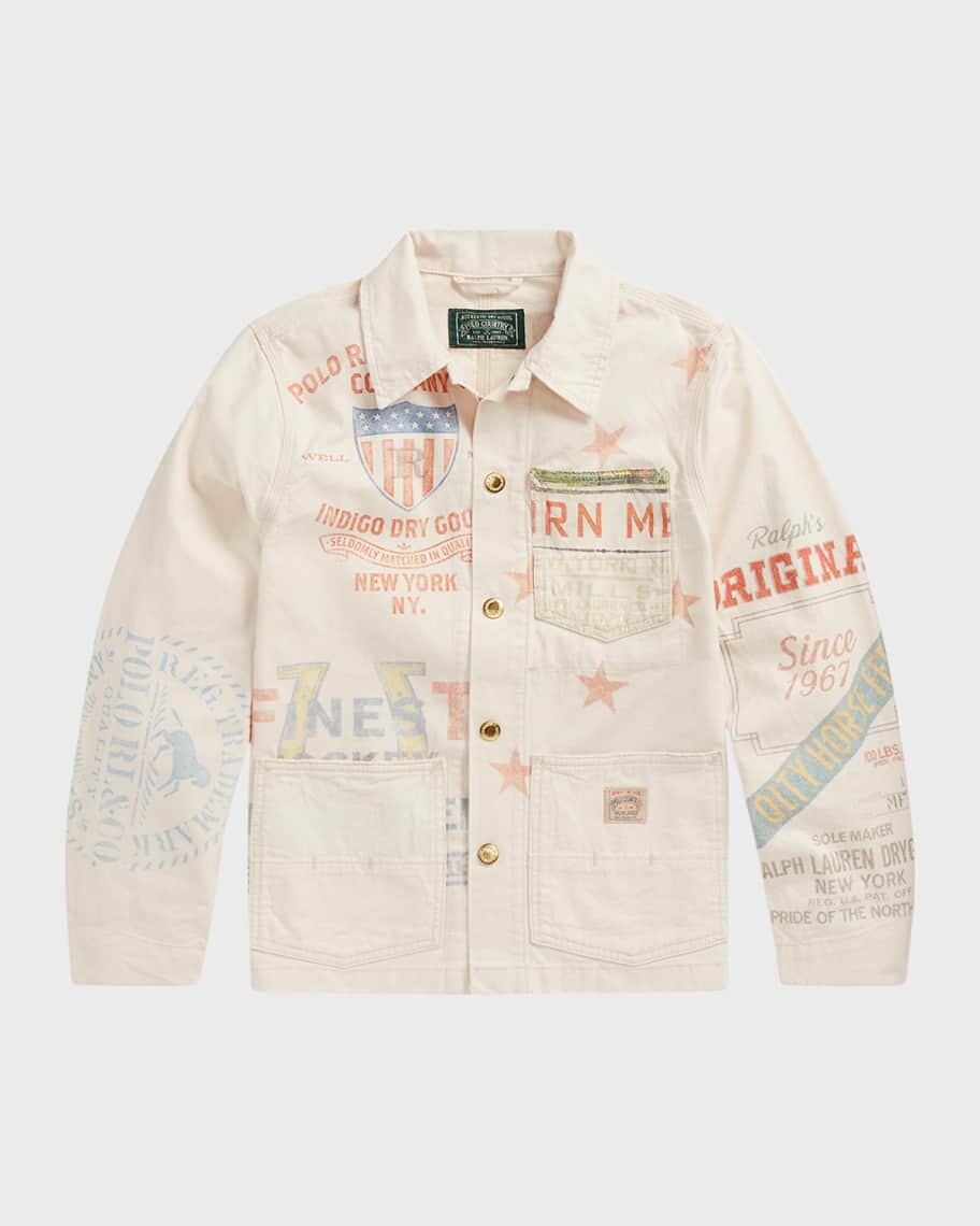 

Холщовая куртка для мальчиков, размер S-XL Ralph Lauren Childrenswear