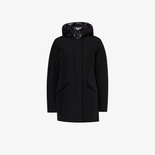 

Пуховая парка из смесового хлопка с воротником-воронкой Arctic Woolrich, черный