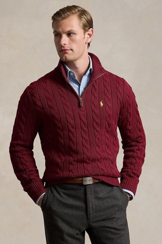 

Хлопковый свитер Polo Ralph Lauren, бордовый