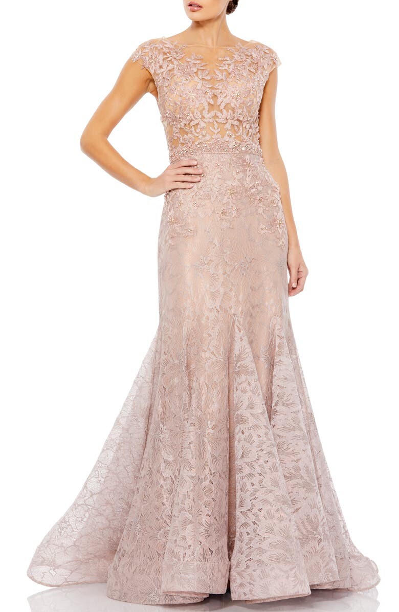 

Кружевное платье с лифом Illusion MAC DUGGAL