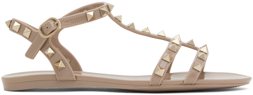 

Бежевые сандалии Rockstud Valentino Garavani