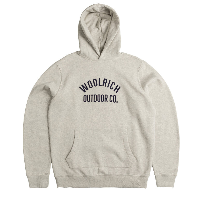 Толстовка Organic Cotton Script Hoodie Woolrich, серый