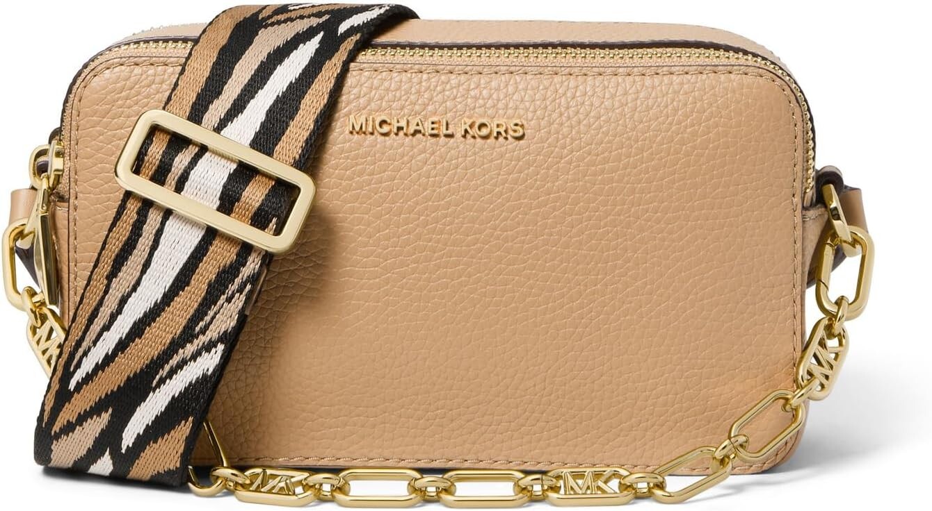 

Сумка Jet Set Small Double Zip Camera Chain Crossbody MICHAEL Michael Kors, цвет Camel Multi