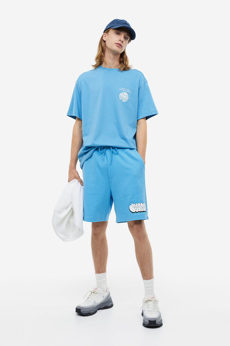 

Толстовки свободного кроя с принтом H&M, синий