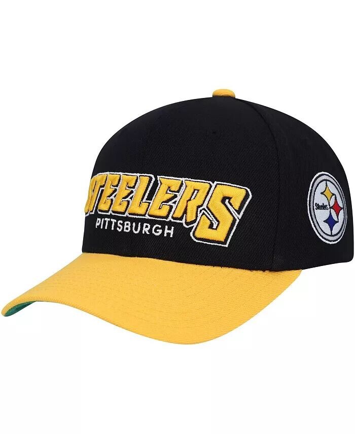 

Черно-золотая регулируемая кепка Big Boys Pittsburgh Steelers Shredder Mitchell & Ness, черный