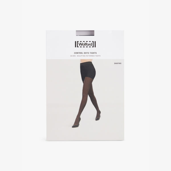 

Эластичные колготки с геометрическим узором Control Dots Wolford, черный