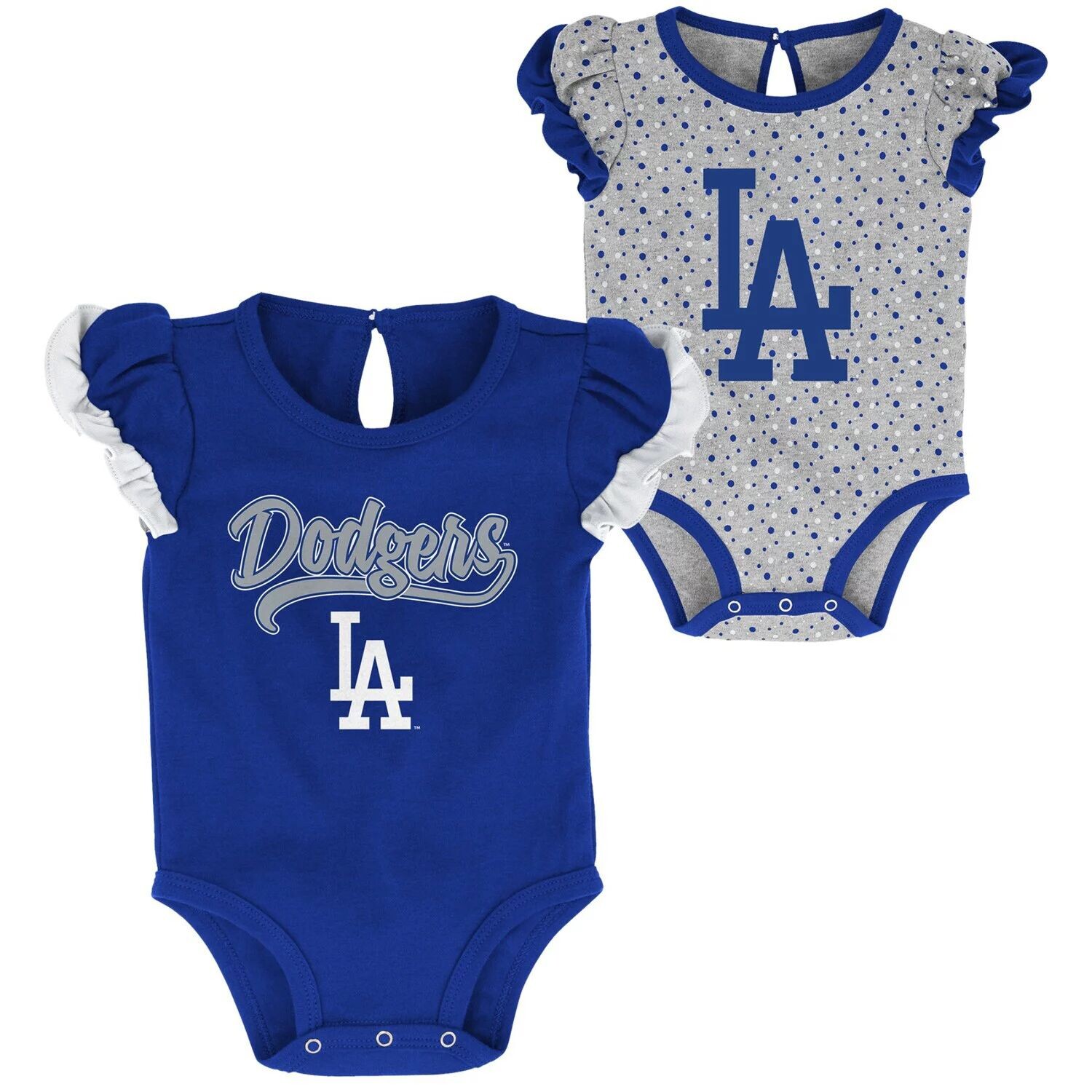 

Комплект из двух боди Royal/Heathered Grey для новорожденных и младенцев Los Angeles Dodgers Scream & Shout Outerstuff