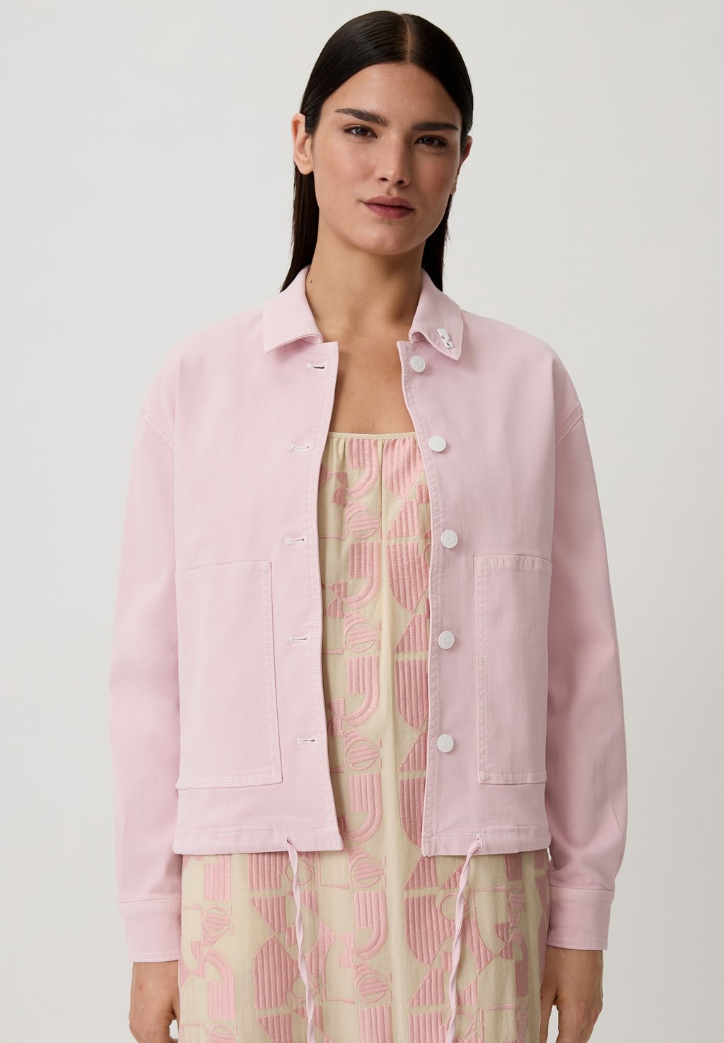 цена Джинсовая куртка comma casual identity, розовый