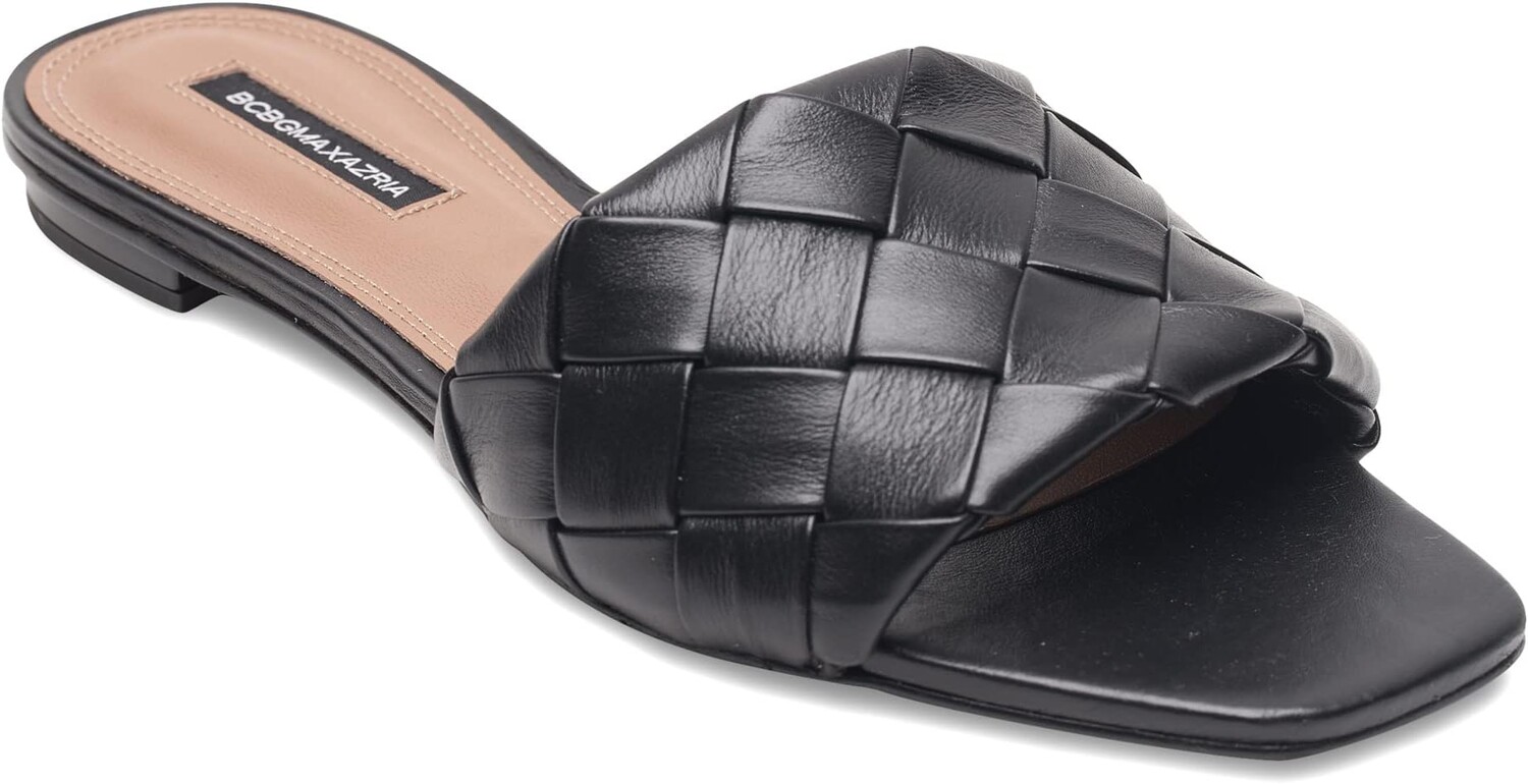 

Сандалии на плоской подошве Remi Woven Flat Sandal BCBGMAXAZRIA, черный