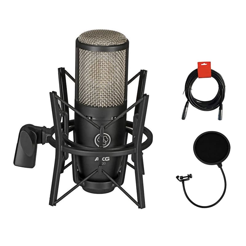 Конденсаторный микрофон AKG AKG P220, Pop Filter, 10' XLR