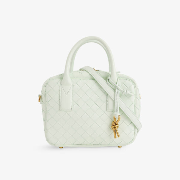 

Кожаная сумка getaway с верхней ручкой Bottega Veneta, цвет glacier-muse brass