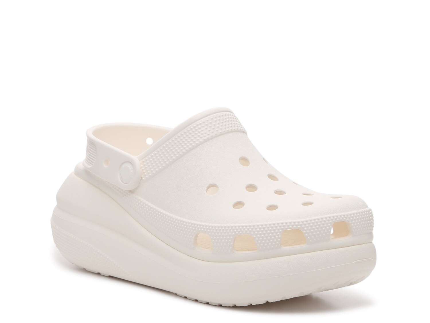 цена Тапочки-сабо женские Crocs Classic Crush на платформе, белый