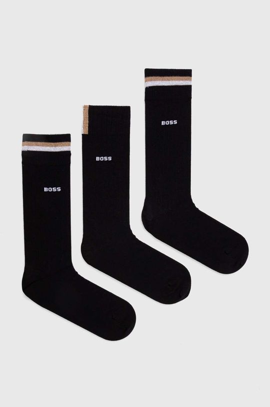 3 упаковки носков Boss, черный носки женские длинные с рисунком 2 пары