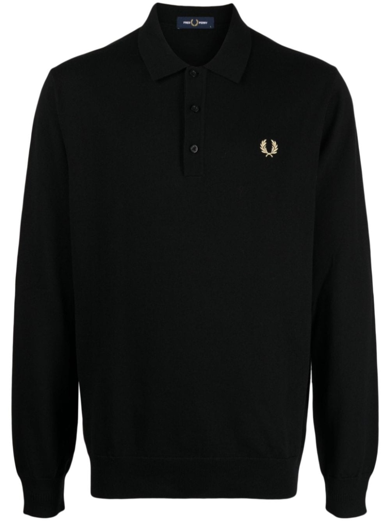 

Fred Perry джемпер из смесовой шерсти с вышитым логотипом, черный