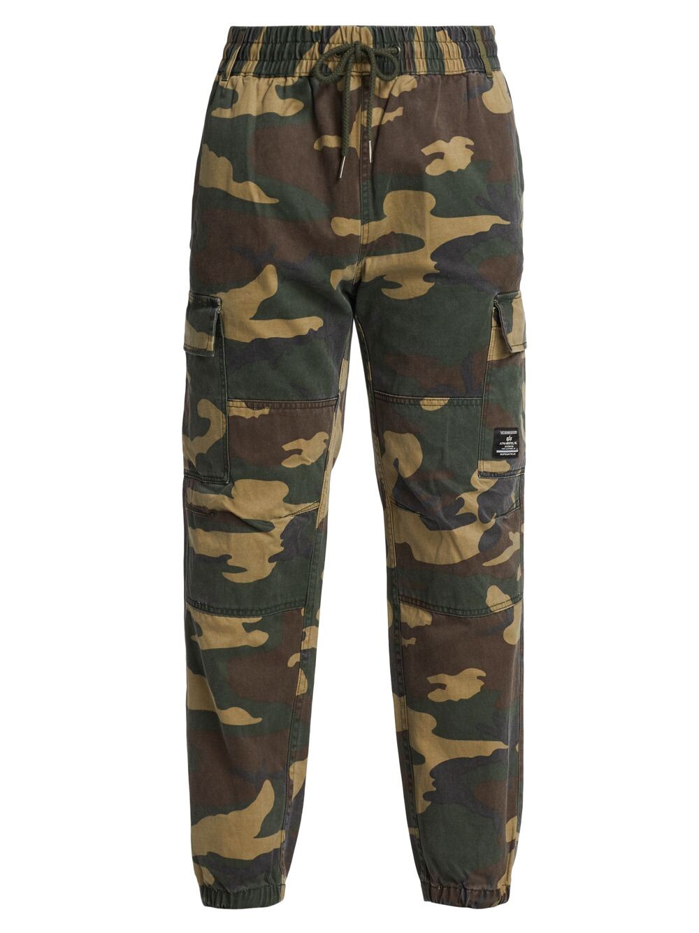

Хлопковые джоггеры с камуфляжным принтом Alpha Industries, Серый