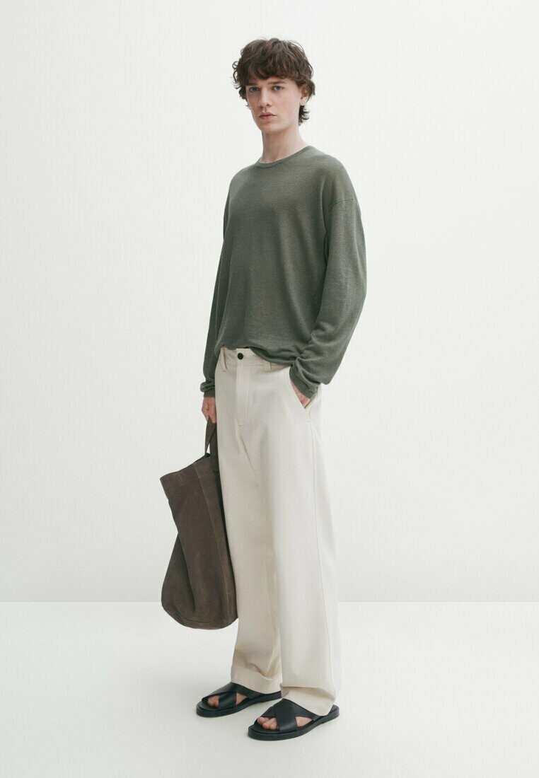 

Джемпер Crew Neck Massimo Dutti, хаки