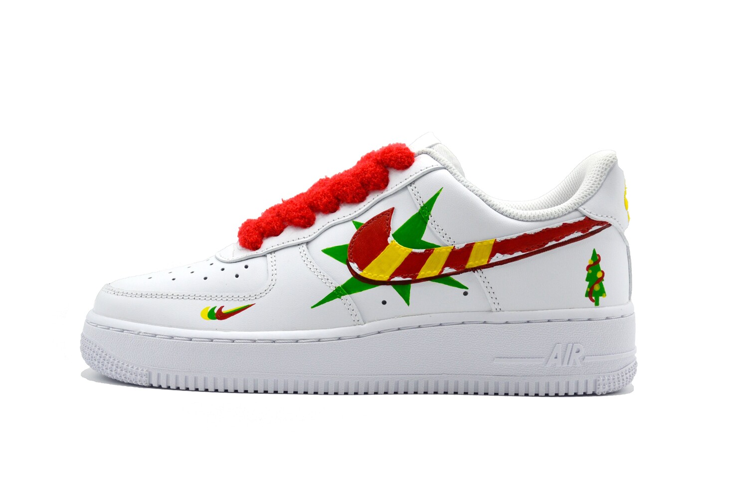 

Кроссовки Nike Air Force 1 Skateboarding Shoes Women's Low-top Red, белый