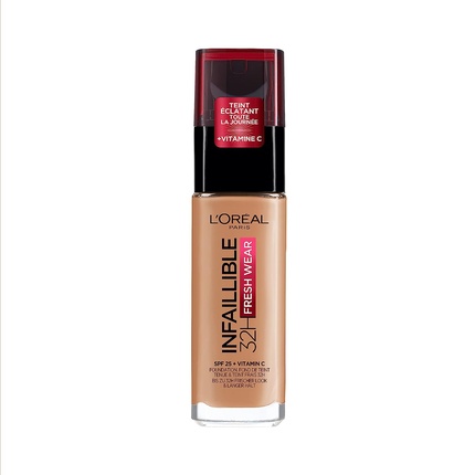 

L'Oréal Paris Водостойкая и стойкая жидкая основа с SPF 25 Infaillible 32H Fresh Wear Makeup 30 мл 263 Медовый бисквит