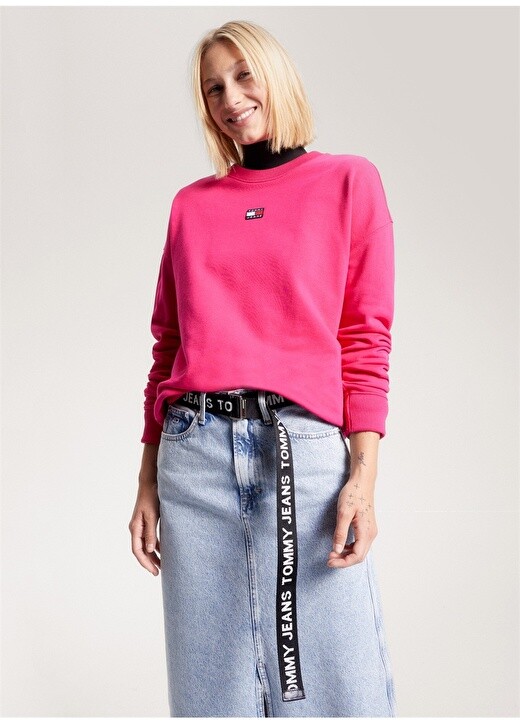 

Розовый женский свитшот Tommy Jeans