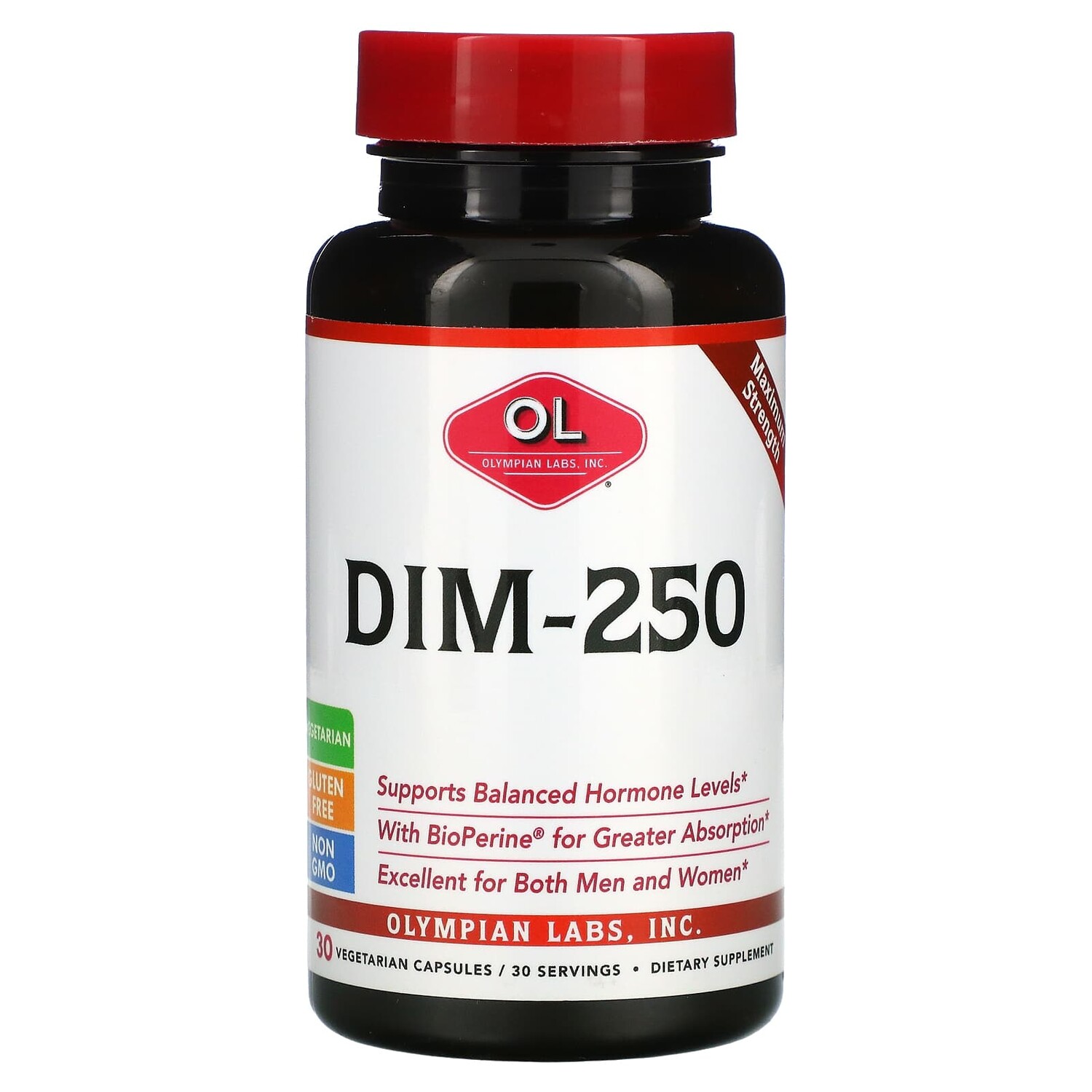 

DIM-250, 30 вегетарианских капсул, Olympian Labs