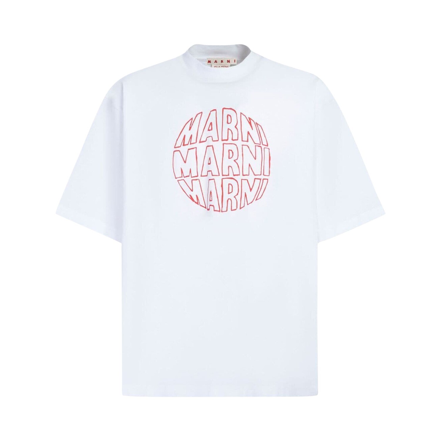 

Футболка Marni с круглым логотипом Белая лилия, Белый