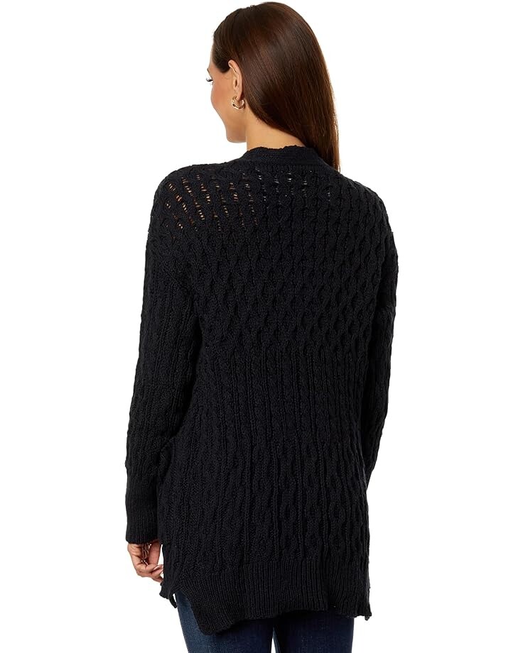 

Свитер Lucky Brand Mixed Cable Cardigan, черный
