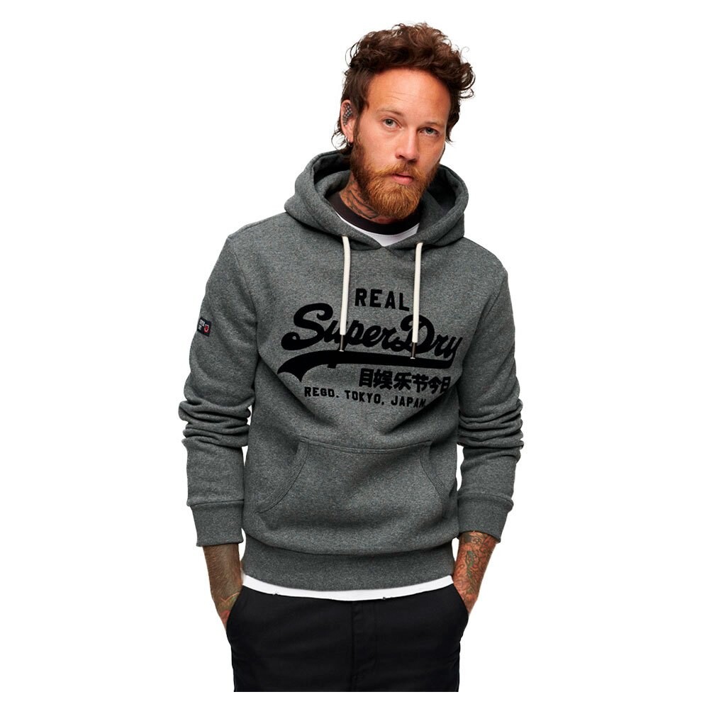

Худи Superdry Tonal Vintage Logo, серый