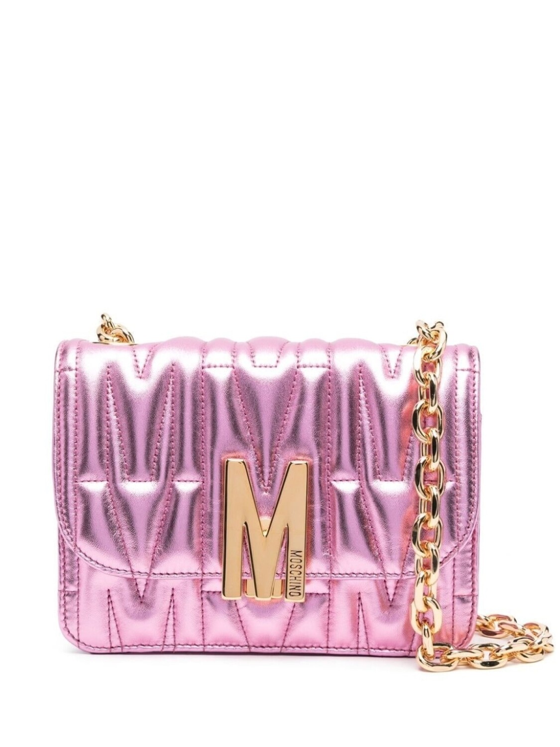 

Moschino сумка на плечо с тисненым логотипом, розовый
