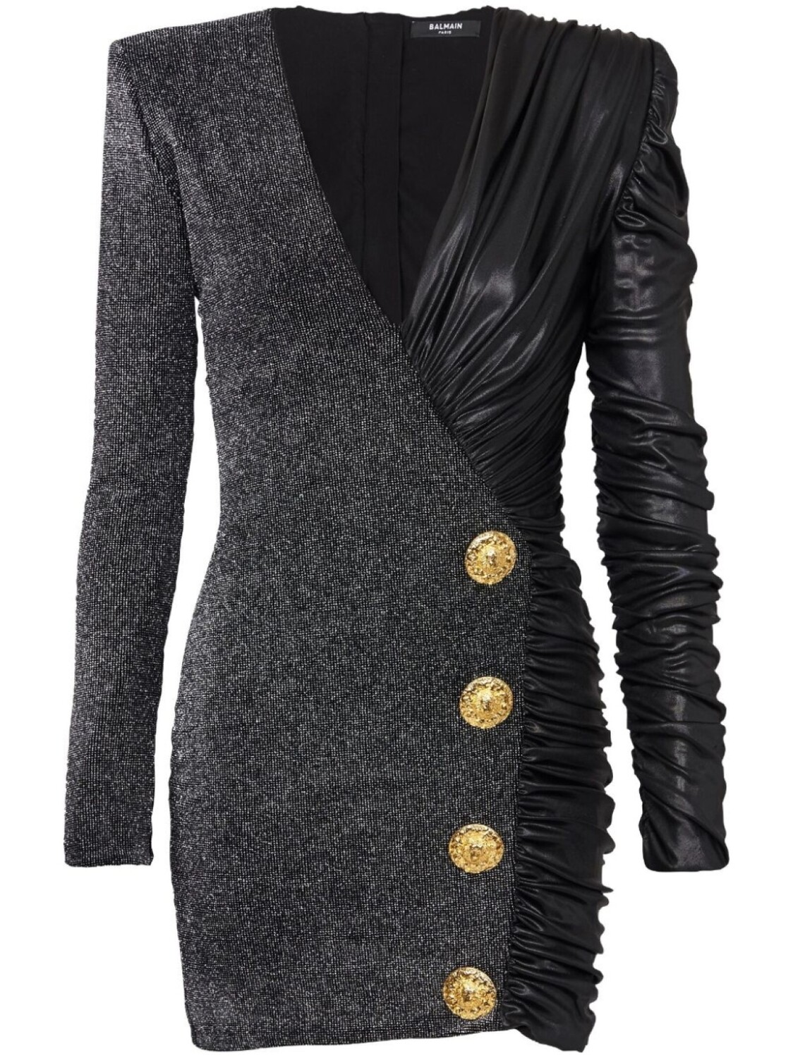 

Balmain платье мини с пуговицами, черный