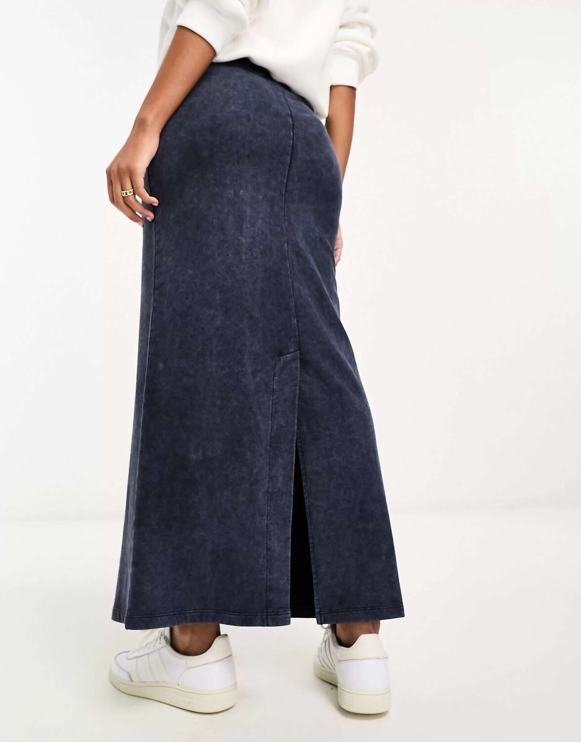 

Юбка макси из джерси ASOS из денима цвета индиго